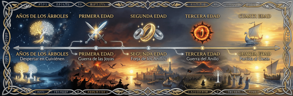 Los Elfos en la Tierra Media: La Guía Definitiva de los Primeros Nacidos de Ilúvatar Elfos En Las Edades 1024x338